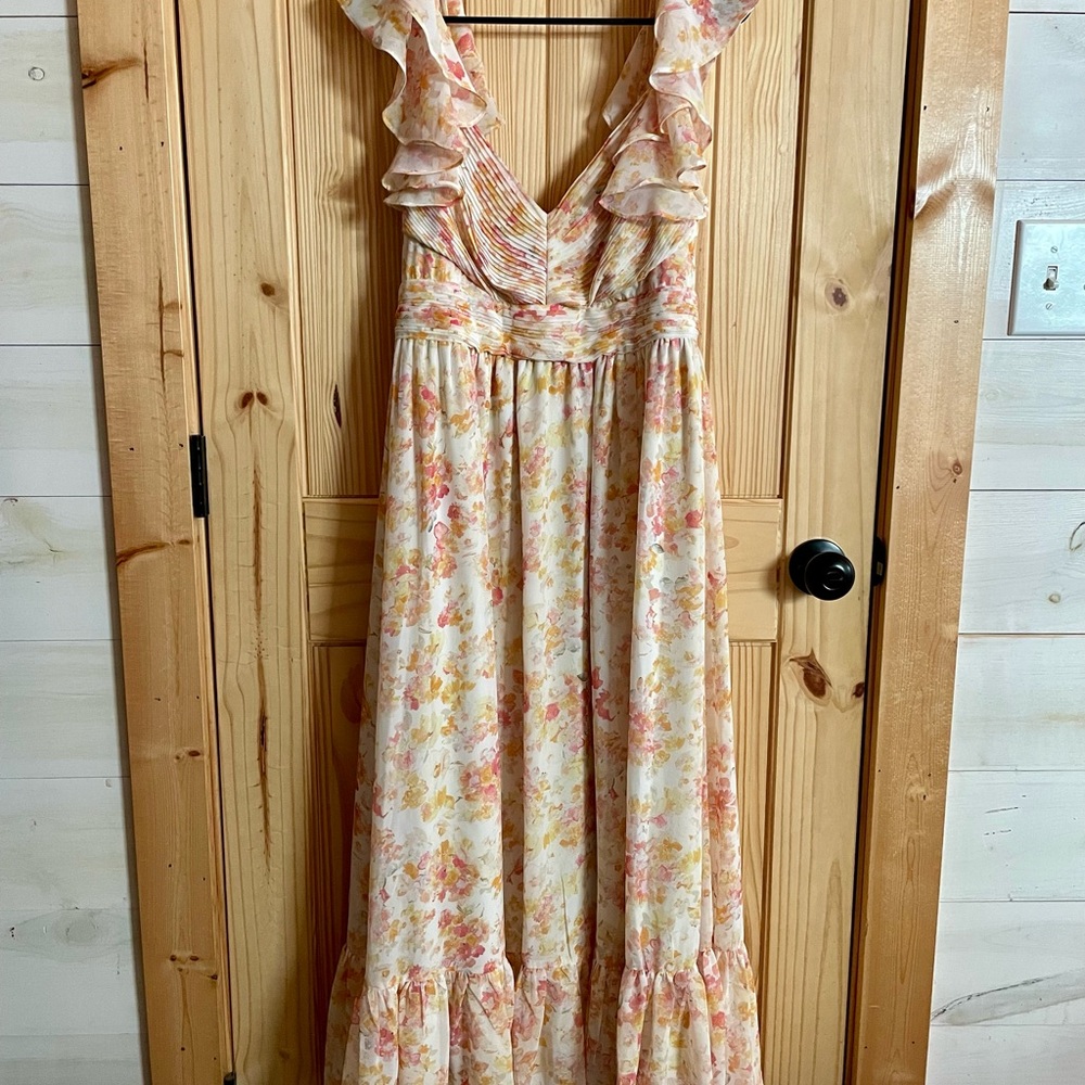 LIKE NEW Birdy Grey Dress - Michelle: Chiffon Pressed Floral (Medium)